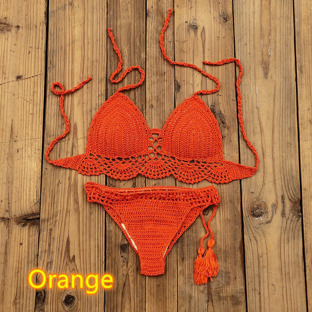 Bikini Océan Tissé Orange | Zachoo