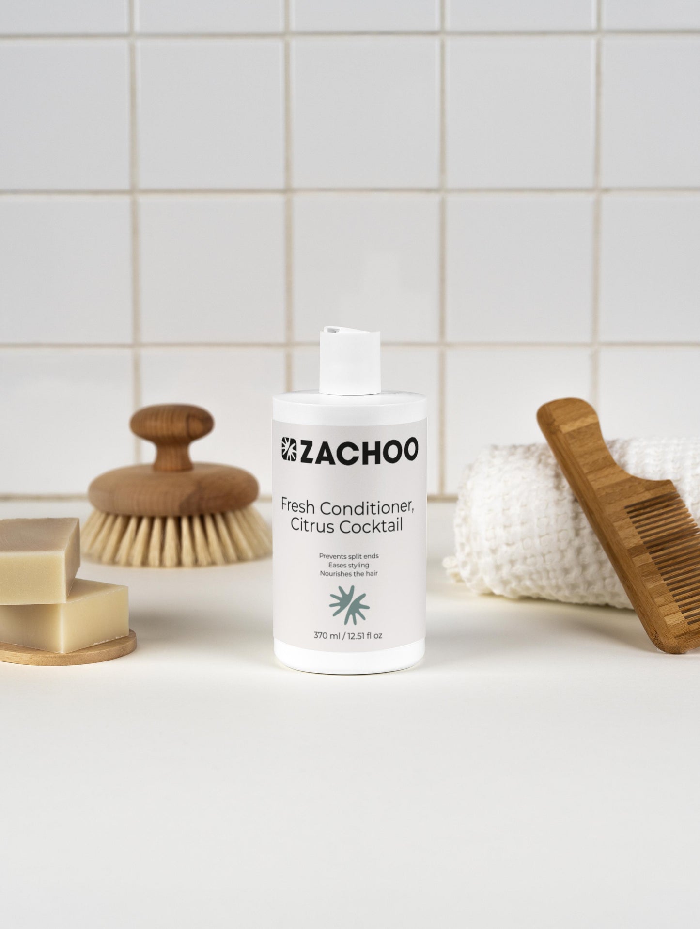 Après-Shampooing Nutritif & Anti-Fourches Zachoo – Protéines de Blé & Panthénol – Parfum Agrumes – 370 ml | Zachoo