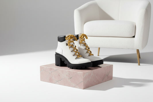 Bottes femme en cuir avec talon bloc 9 cm – Valdora | Zachoo