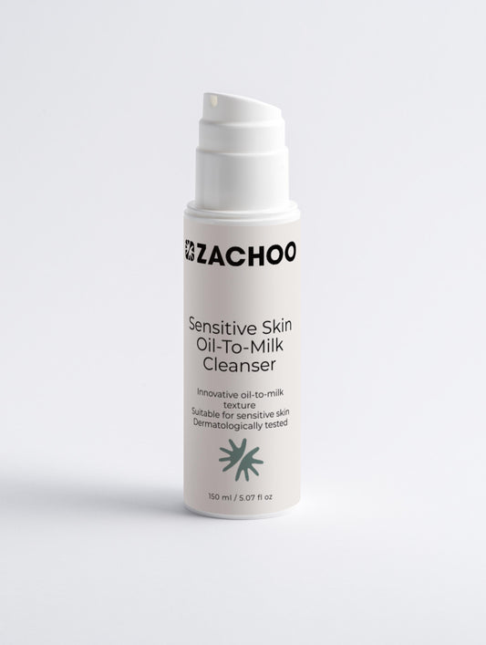 Nettoyant Huile-en-Lait Apaisant - Démaquillant & Double Nettoyage - Peaux Sensibles - 100% Naturel - 150ml | Zachoo