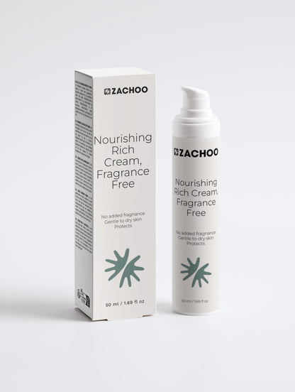 Crème Riche Nourrissante – Barrière Cutanée & Confort – Sans Parfum – 50 ml | Zachoo