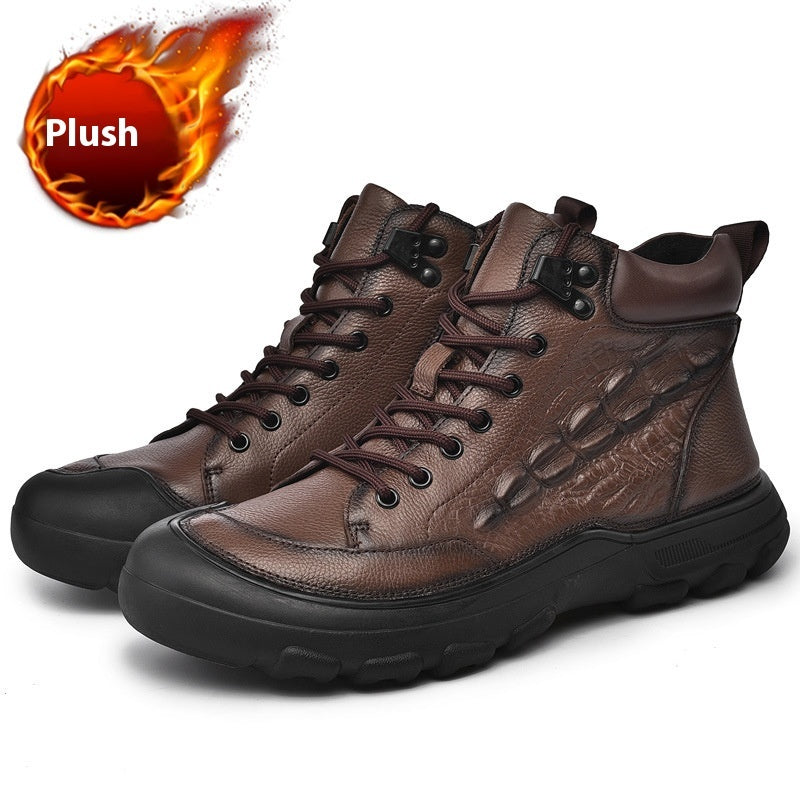 Bottines en cuir anti-dérapantes
