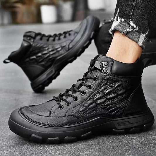 Bottines en cuir anti-dérapantes