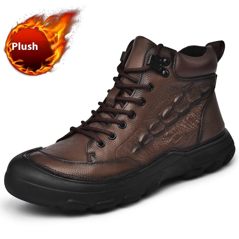 Bottines en cuir anti-dérapantes