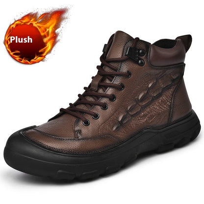 Bottines en cuir anti-dérapantes