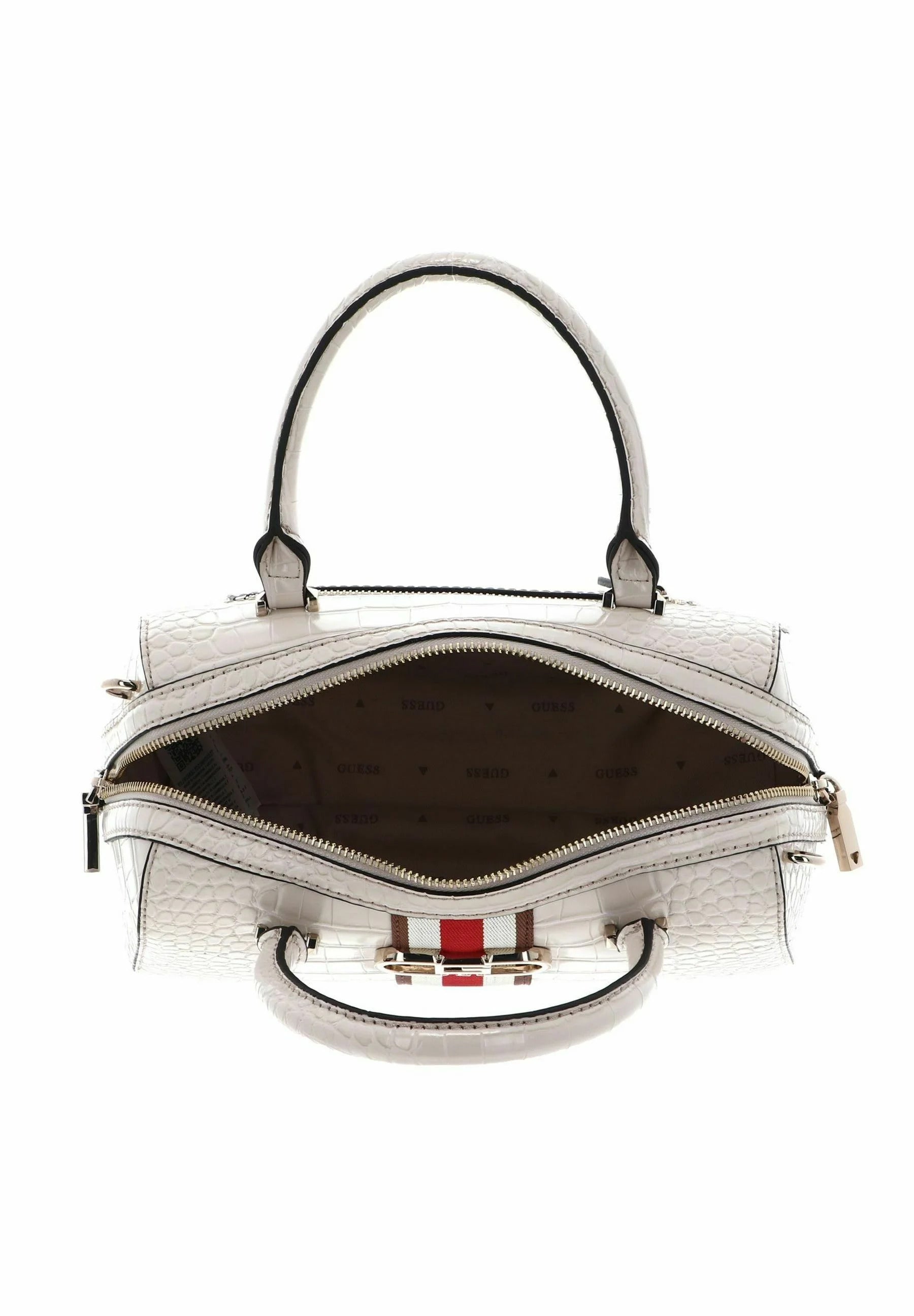 Sac Allure Voyage, élégant avec une texture crocodile et détails en contraste.