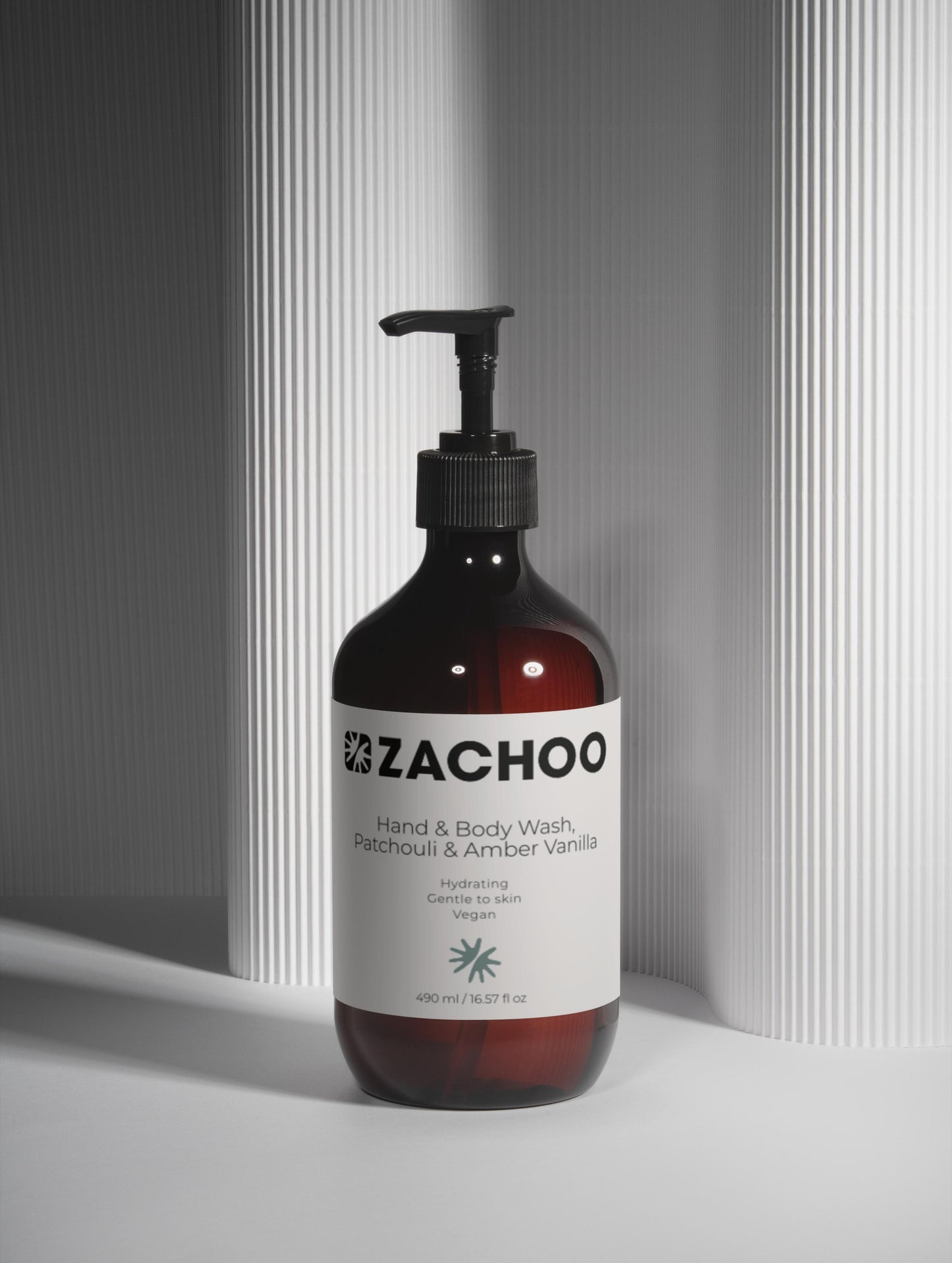 Gel Lavant Mains & Corps Patchouli & Vanille Ambrée - Hydratant & Doux - Certifié Ecocert - Bio - 490ml | Zachoo