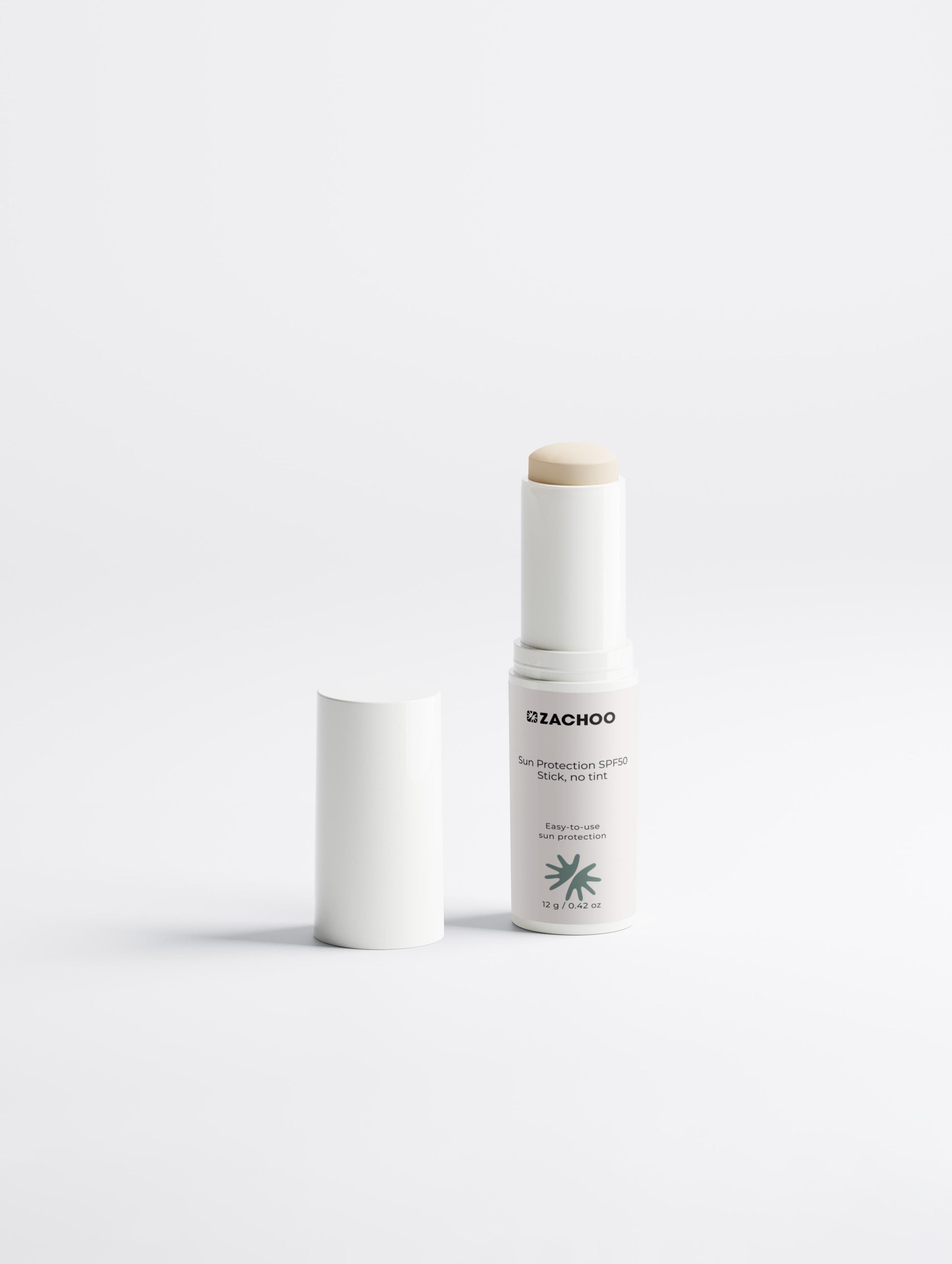 Stick Solaire Minéral SPF50 – Haute Protection UVA/UVB – Visage & Zones Sensibles - Sans Teinte – Certifié Ecocert | Zachoo