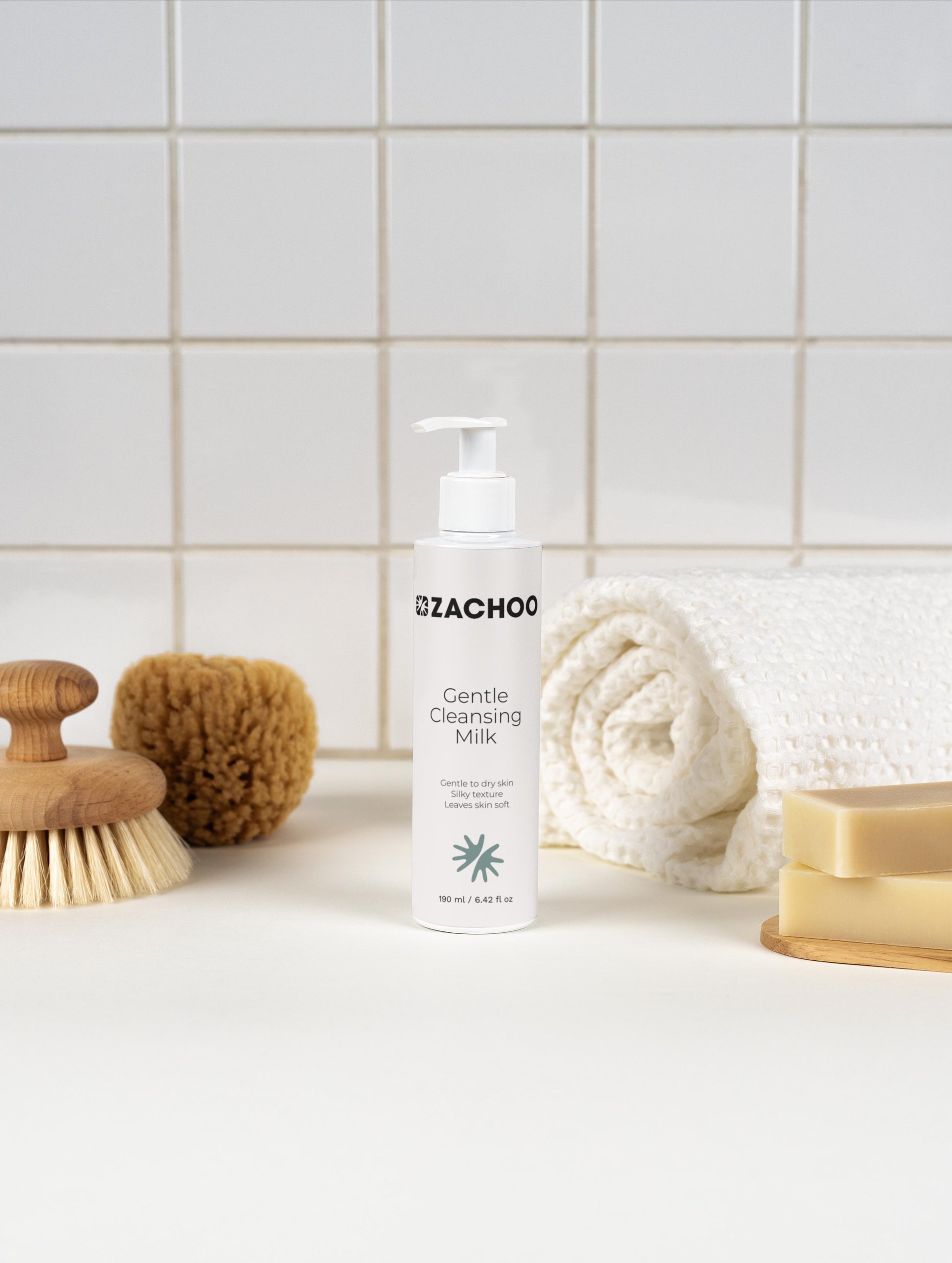 Lait Nettoyant Doux – Peaux Sèches & Sensibles – 99 % Naturel - 190 ml | Zachoo