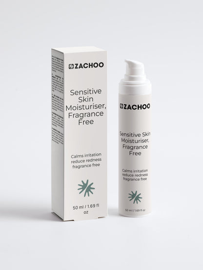 Crème Hydratante Apaisante – Peaux Sensibles & Réactives – Sans Parfum – Aloe Vera & Jojoba – 100% Naturel – 50 ml | Zachoo