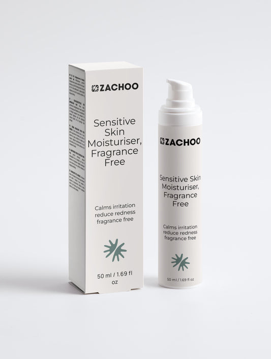 Crème Hydratante Apaisante – Peaux Sensibles & Réactives – Sans Parfum – Aloe Vera & Jojoba – 100% Naturel – 50 ml | Zachoo