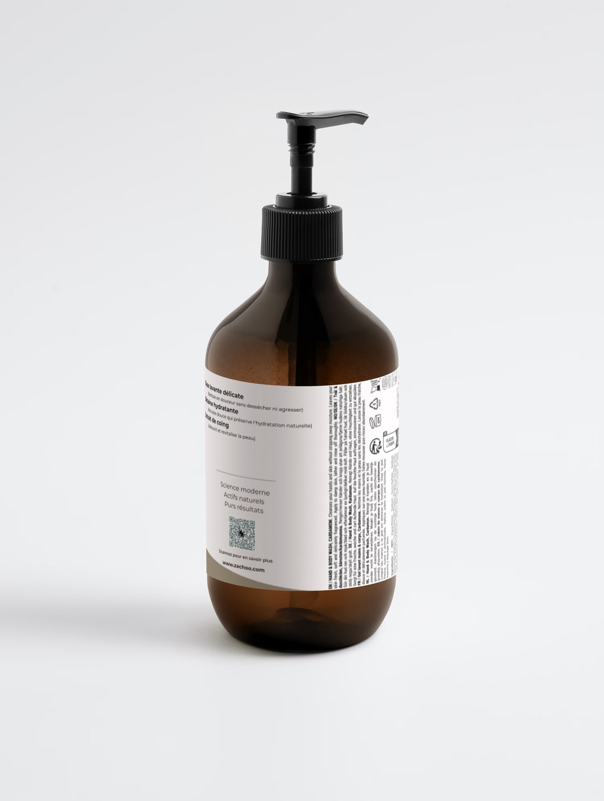 Gel Lavant Mains & Corps Gingembre & Cardamome Fumée - Hydratant & Doux - Certifié Ecocert - Bio - 490ml | Zachoo