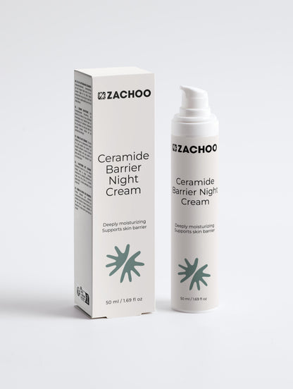 Crème Nuit Céramides – Réparation & Hydratation Profonde – 99% Naturelle – 50 ml | Zachoo