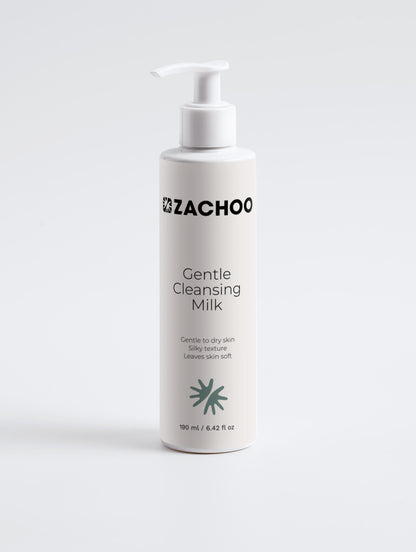 Lait Nettoyant Doux – Peaux Sèches & Sensibles – 99 % Naturel - 190 ml | Zachoo