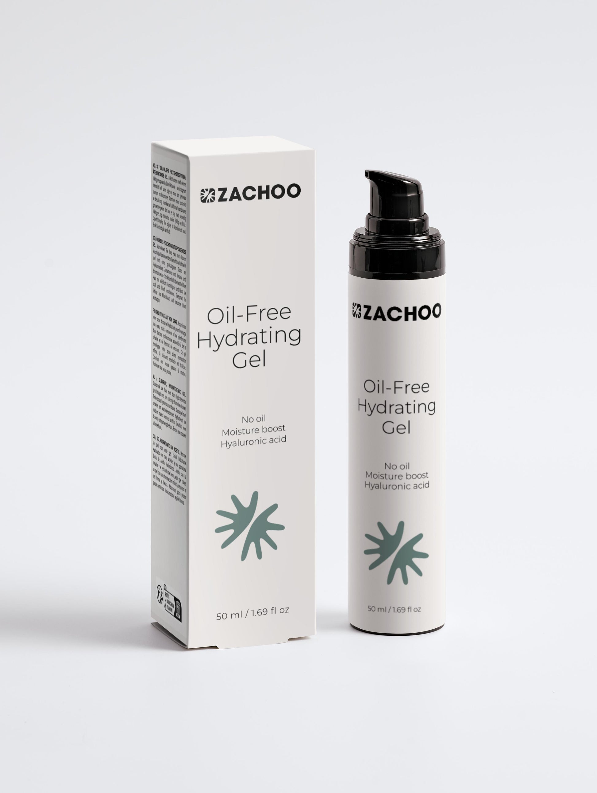 Gel Hydratant Non Gras à l’Acide Hyaluronique – Peaux Mixtes à Grasses – 100 % Naturel - 50 ml | Zachoo
