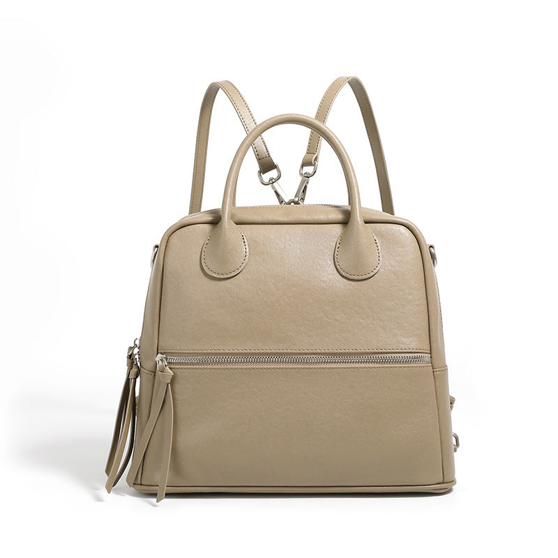 Sac à dos en cuir spacieux et élégant pour femmes.