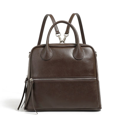 Sac à dos en cuir spacieux et élégant pour femmes.