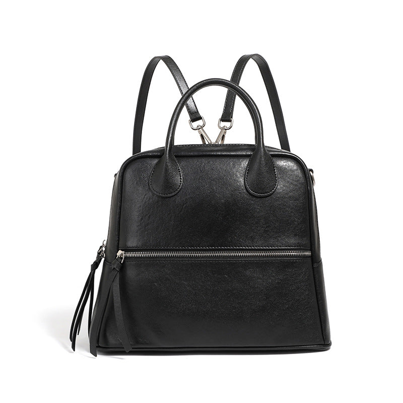 Sac à dos en cuir spacieux et élégant pour femmes.