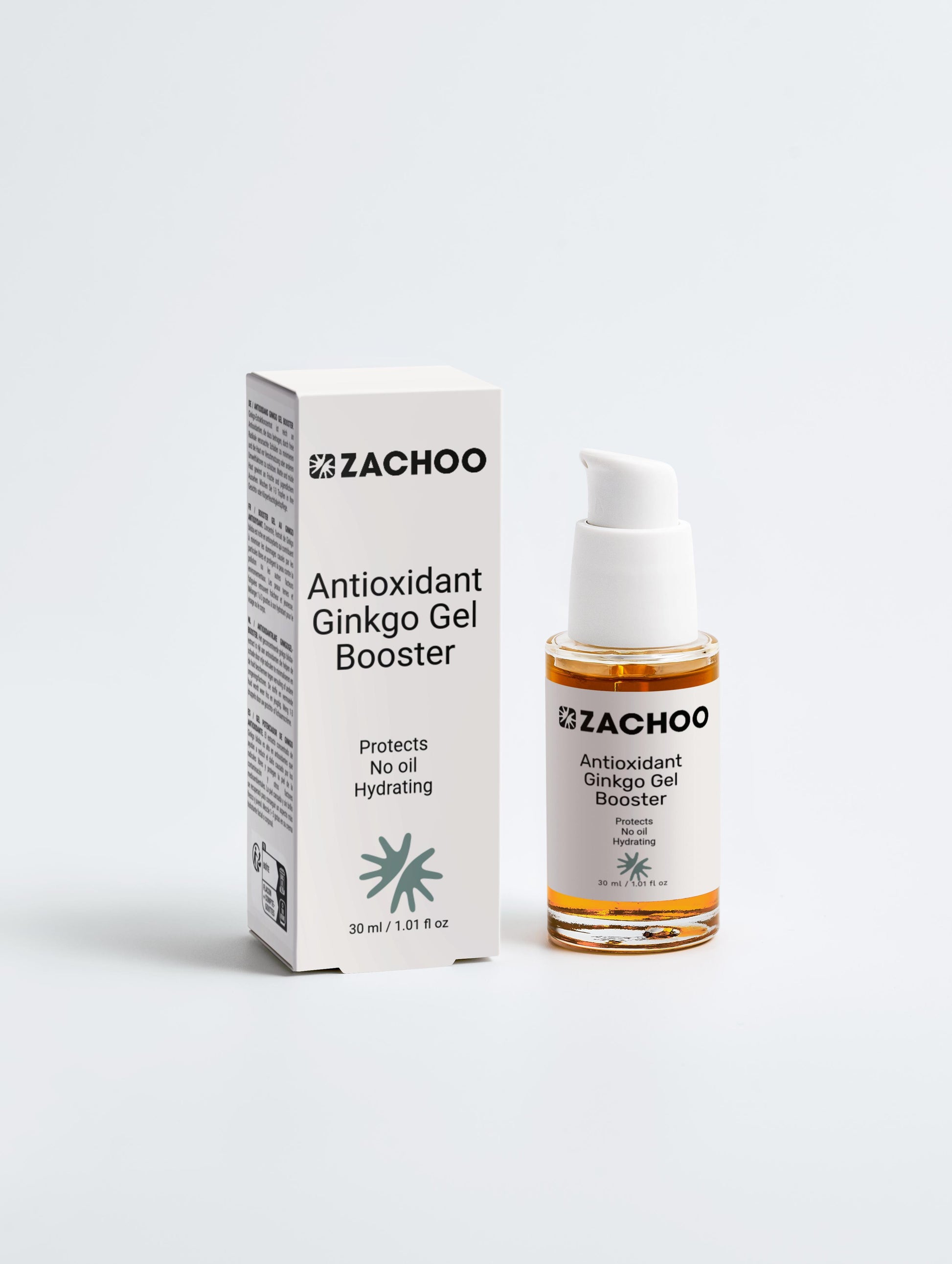 Gel Booster Visage Antioxydant au Ginkgo – Protection & Éclat – Certifié ECOCERT – 30 ml | Zachoo