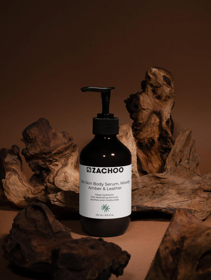 Sérum Corps Hydratant – Ambre Boisé & Cuir – Hydratation & Souplesse – Certifié Ecocert – 400 ml | Zachoo