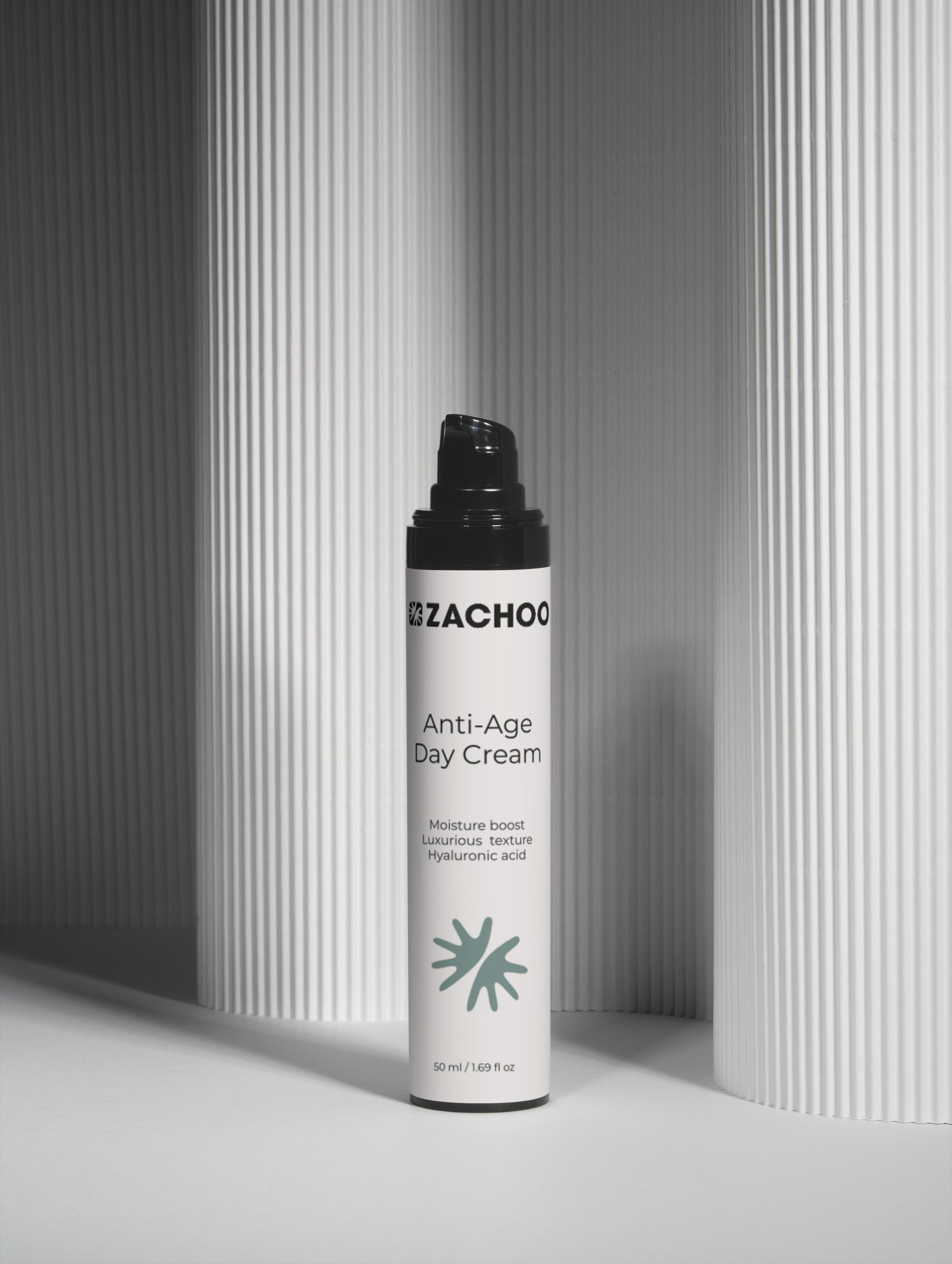 Crème Anti‑Âge de Jour – Rides, Fermeté & Éclat – 100 % Naturelle – Actif Marin & Acide Hyaluronique – 50 ml | Zachoo