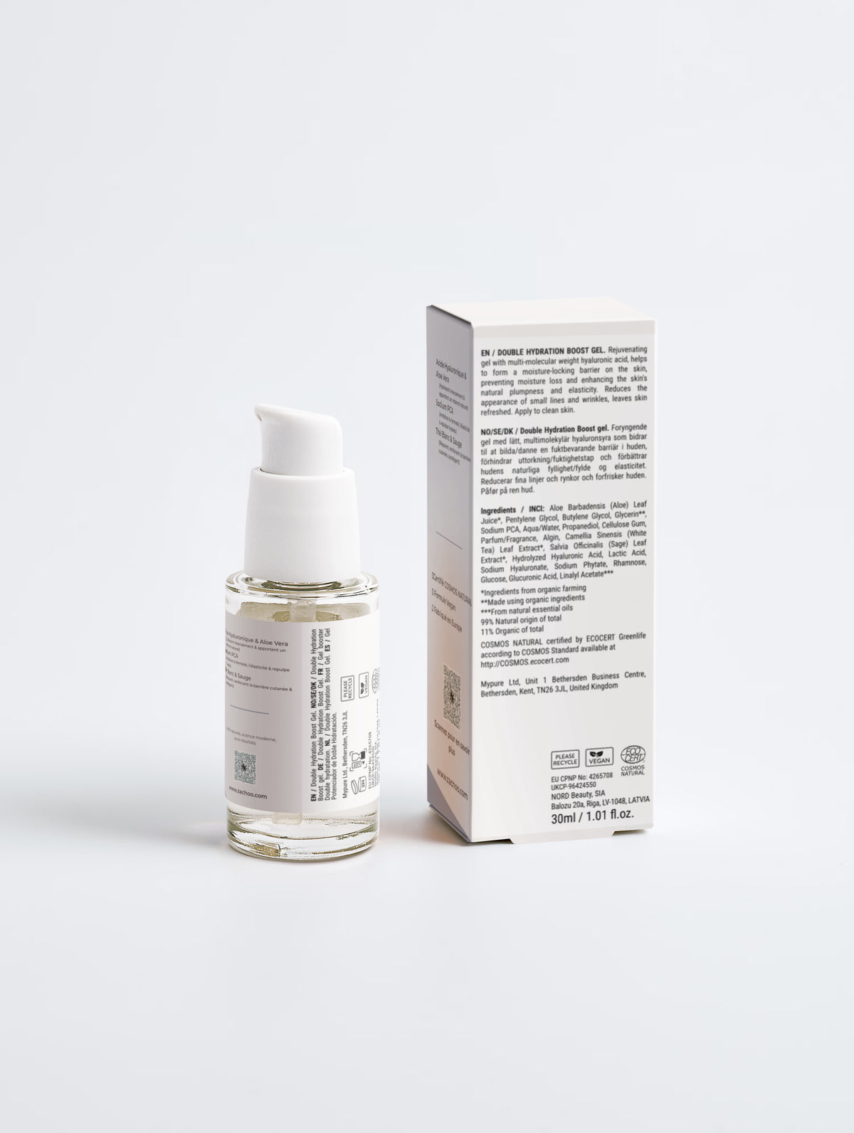 Gel Hydratant HA+ Acide Hyaluronique – Texture Légère & Repulpante - 30 ml | Zachoo