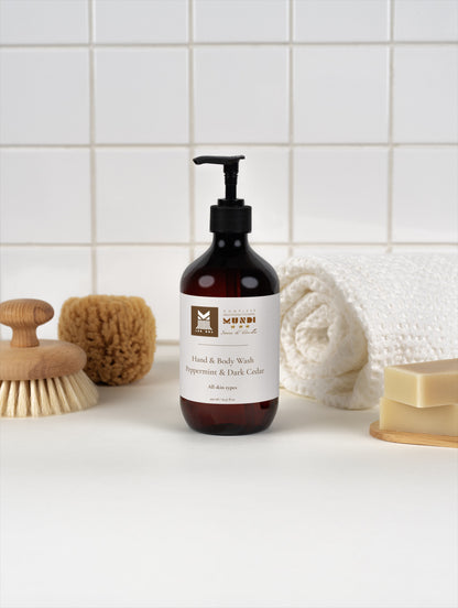 Hand & Body Wash, Peppermint & Dark Cedar Mundi | Zachoo