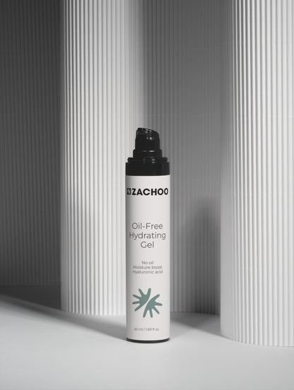 Gel Hydratant Non Gras à l’Acide Hyaluronique – Peaux Mixtes à Grasses – 100 % Naturel - 50 ml | Zachoo