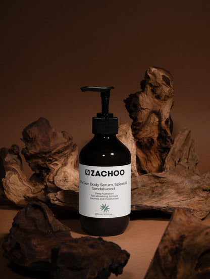 Sérum Corps Hydratant – Épices & Bois de Santal – Hydratation Profonde – 99 % Naturel – 270 ml | Zachoo