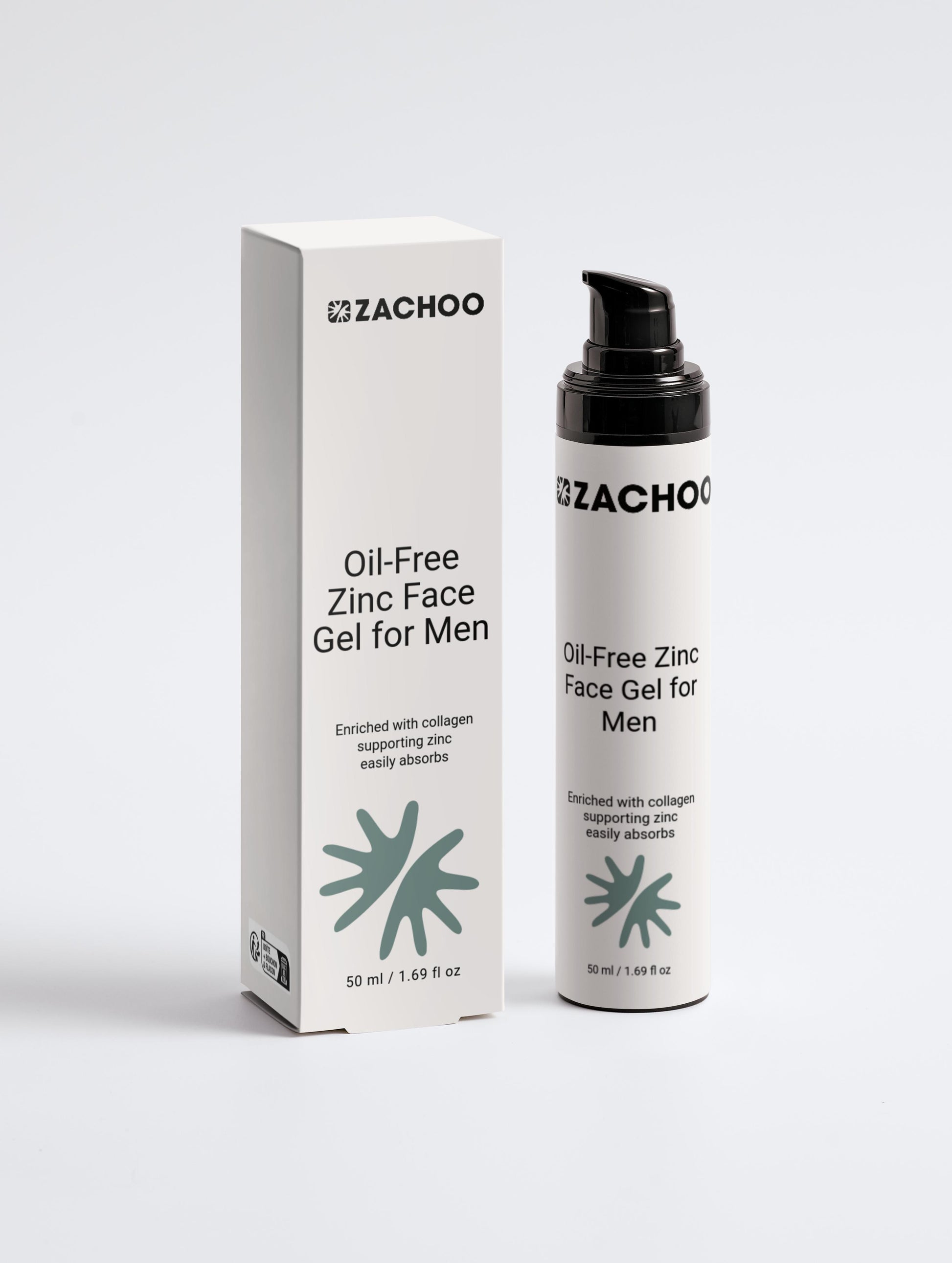 Gel Visage Homme Sans Huile Zachoo – Hydratant au Zinc PCA – Peaux Mixtes à Grasses – Certifié Ecocert – 50 ml | Zachoo