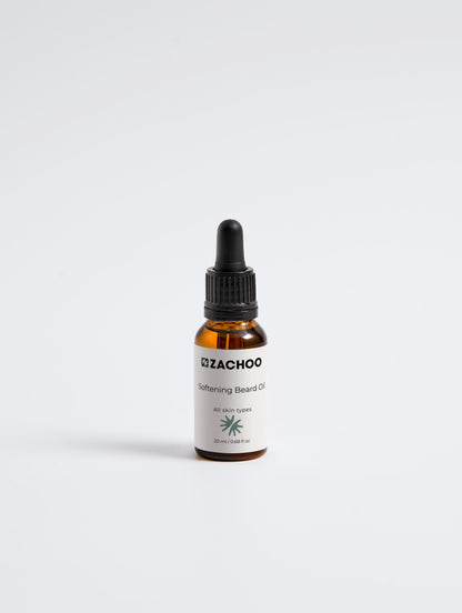 Huile de Barbe Assouplissante au CBD - Chanvre & Lavande - 100% Naturelle & Bio - Adoucit & Apaise - 20ml | Zachoo