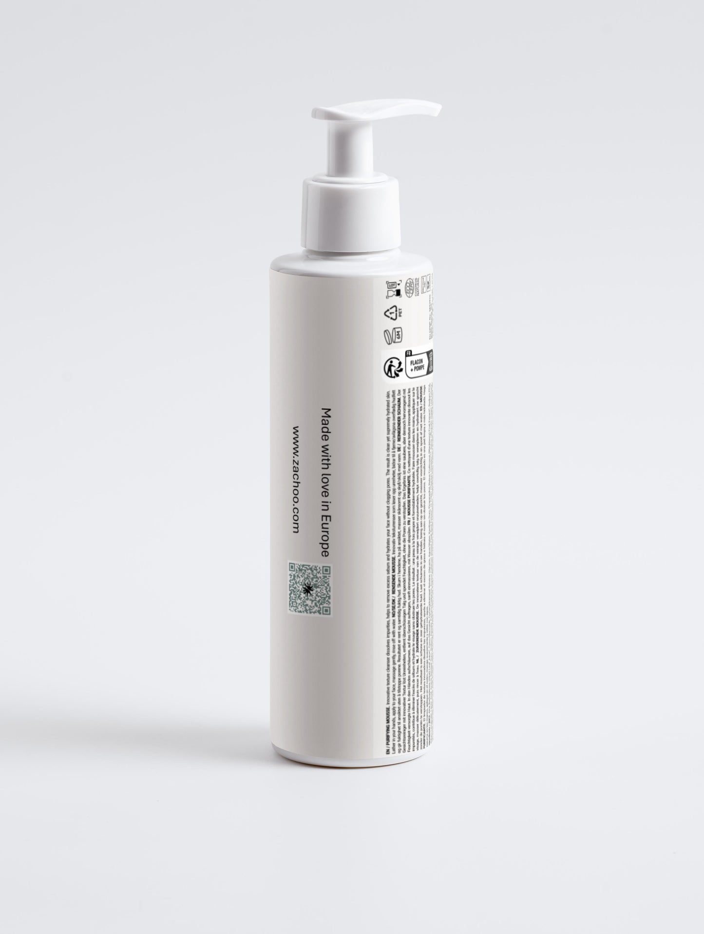 Mousse Nettoyante Purifiante – Peaux Mixtes à Grasses – 98 % Naturel - 190 ml | Zachoo
