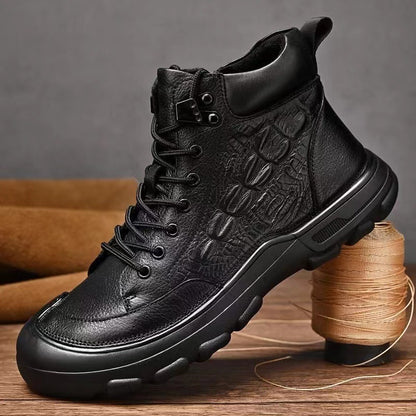 Bottines en cuir anti-dérapantes