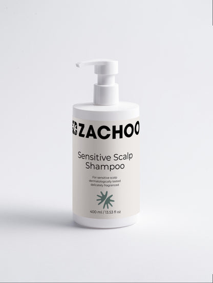 Shampooing Apaisant & Rééquilibrant – Cuir Chevelu Sensible – 98% Naturel – 400 ml | Zachoo