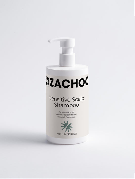 Shampooing Apaisant & Rééquilibrant – Cuir Chevelu Sensible – 98% Naturel – 400 ml | Zachoo