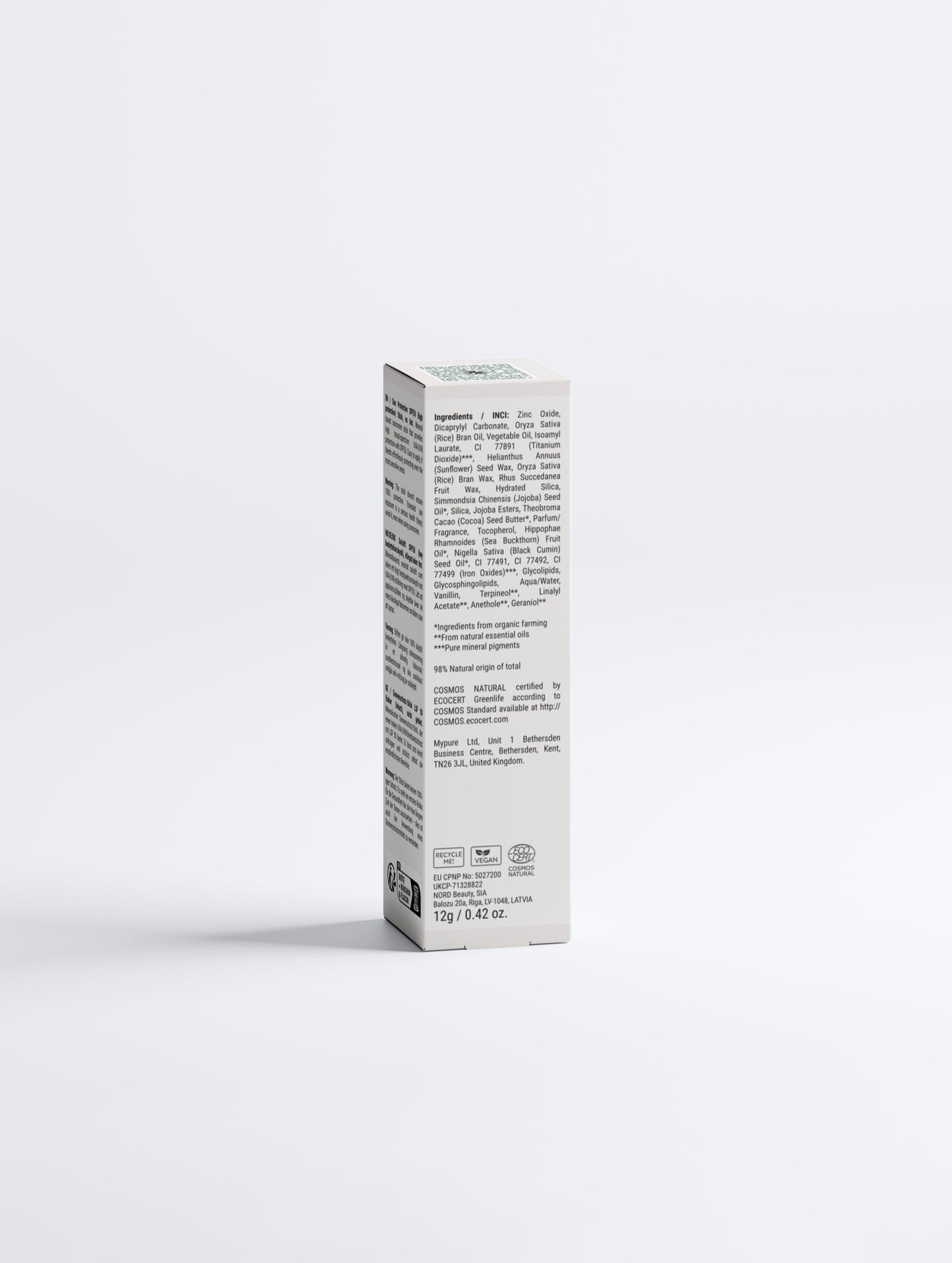 Stick Solaire Minéral SPF50 – Haute Protection UVA/UVB – Visage & Zones Sensibles - Sans Teinte – Certifié Ecocert | Zachoo