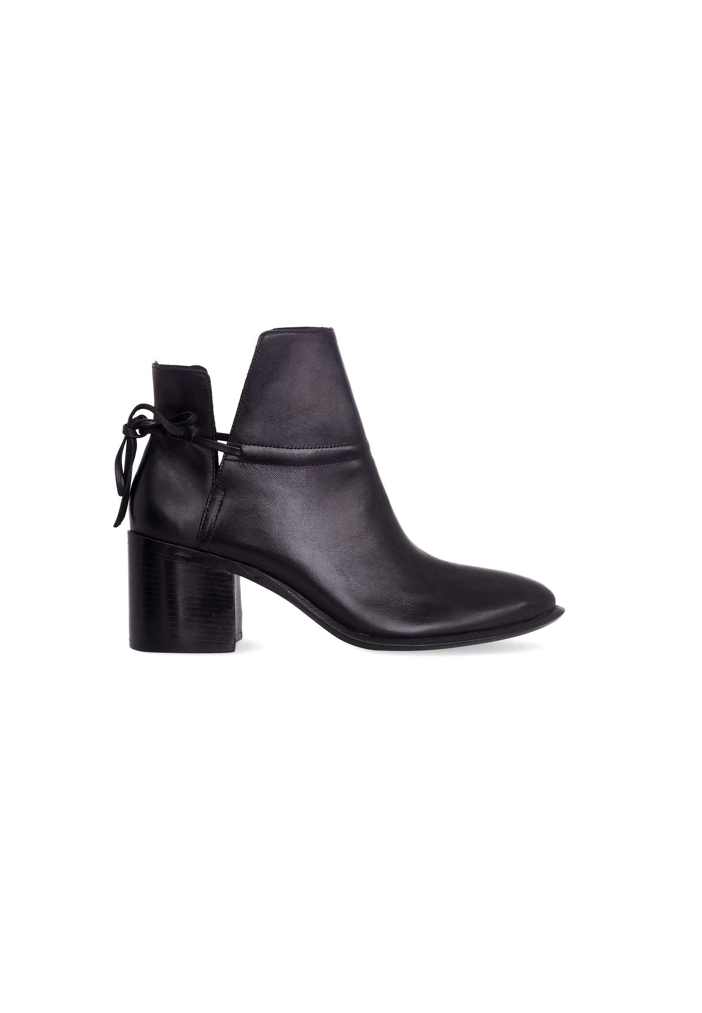 Bottines femme en cuir noir – Attalea | Zachoo