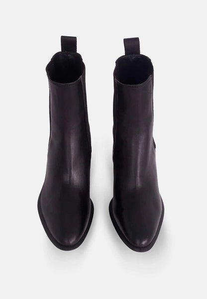 Bottines femme en cuir avec talon bloc 6,5 cm – Canna | Zachoo