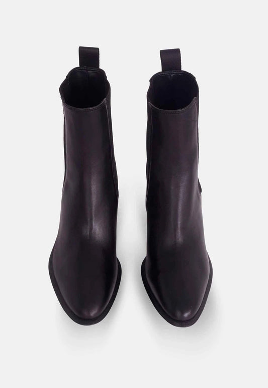 Bottines femme en cuir avec talon bloc 6,5 cm – Canna | Zachoo