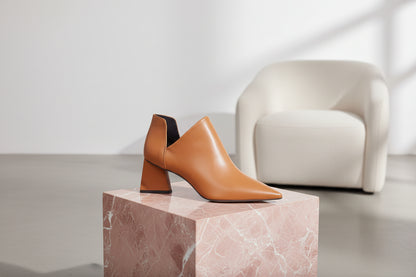 Bottines femme en cuir avec talon 6,3 cm – Maranta 39 | Zachoo