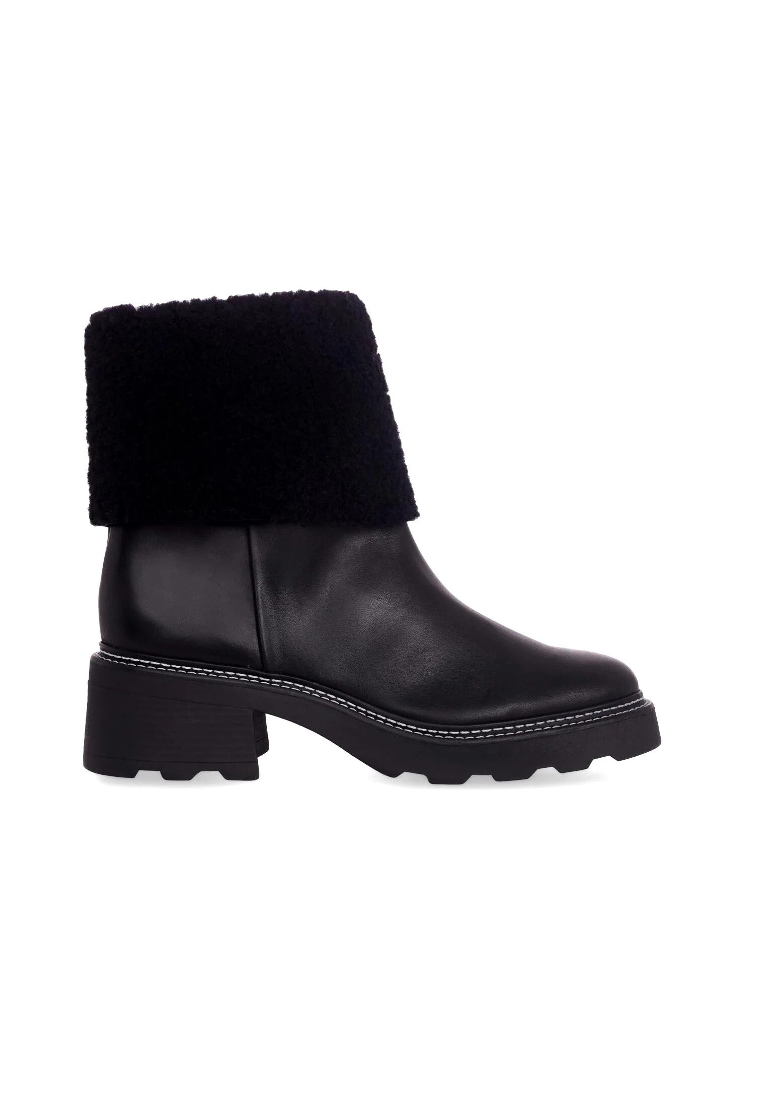 Bottines femme en cuir noir – Arvenia | Zachoo