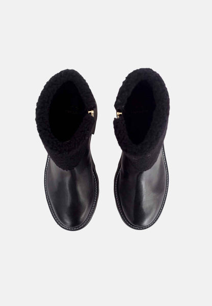 Bottines femme en cuir noir – Arvenia | Zachoo