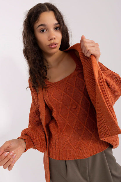 Cardigan et haut à bretelles CozyFlow orange universelle | Zachoo