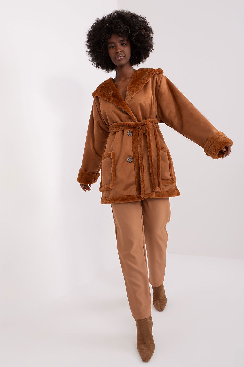 Manteau femme mi-long à capuche en coton – Nuala | Zachoo