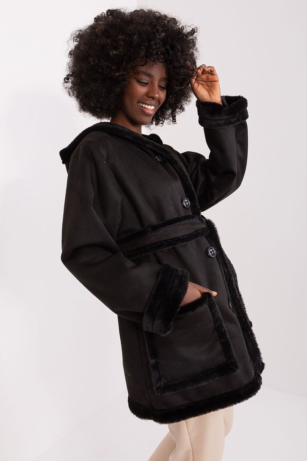 Manteau femme mi-long à capuche en coton – Nuala | Zachoo