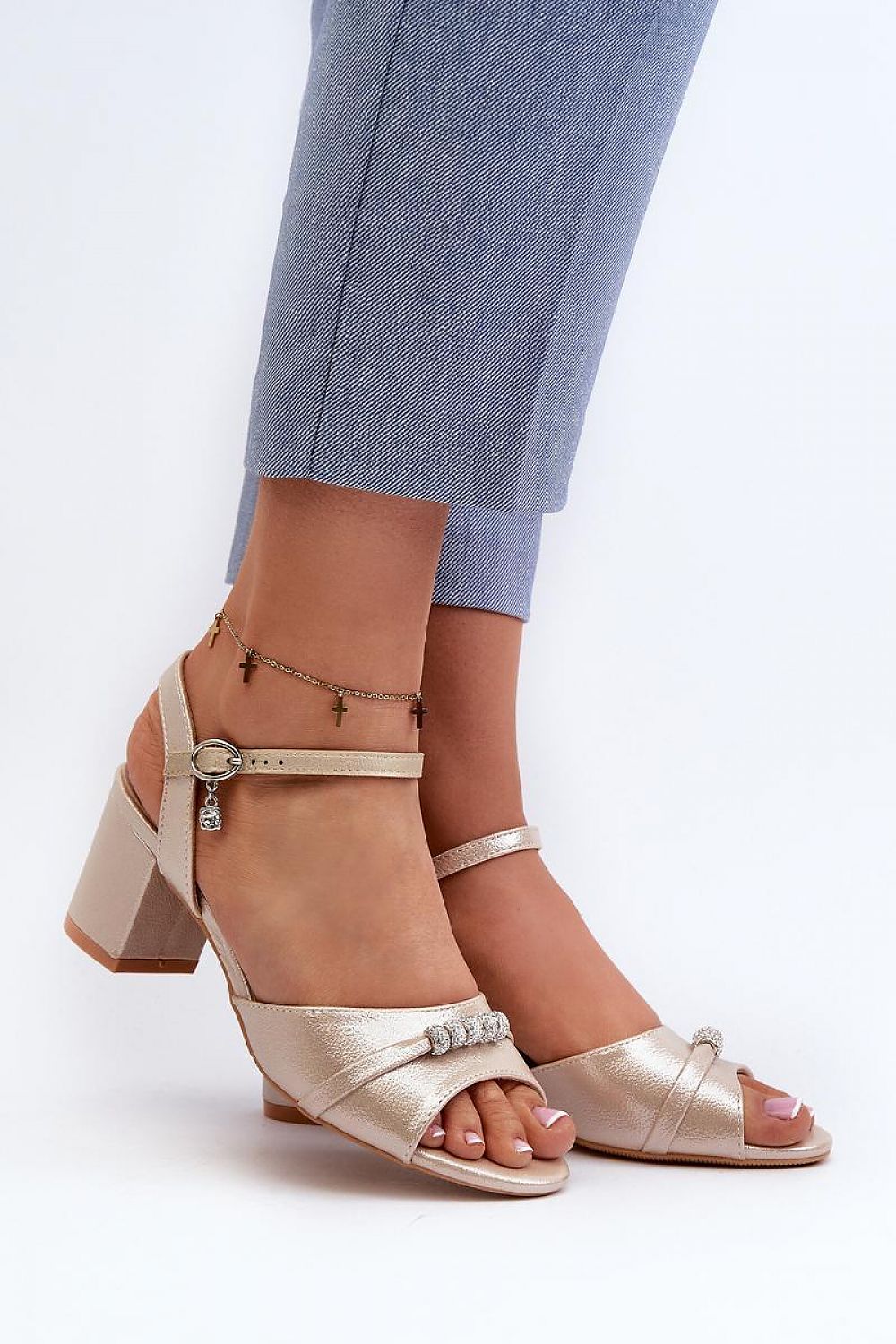Sandales à talons Élégance Libre beige | Zachoo