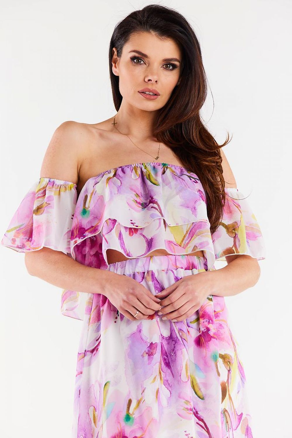 Chemisier Souffle Ligné violet | Zachoo