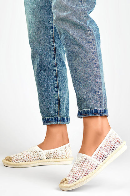 Espadrille légère et confortable en tissu pour femmes.