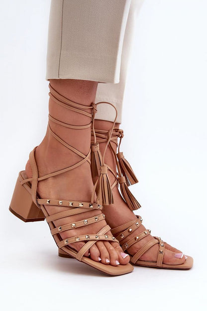 Sandales à talons Élégance Audacieuse brun | Zachoo