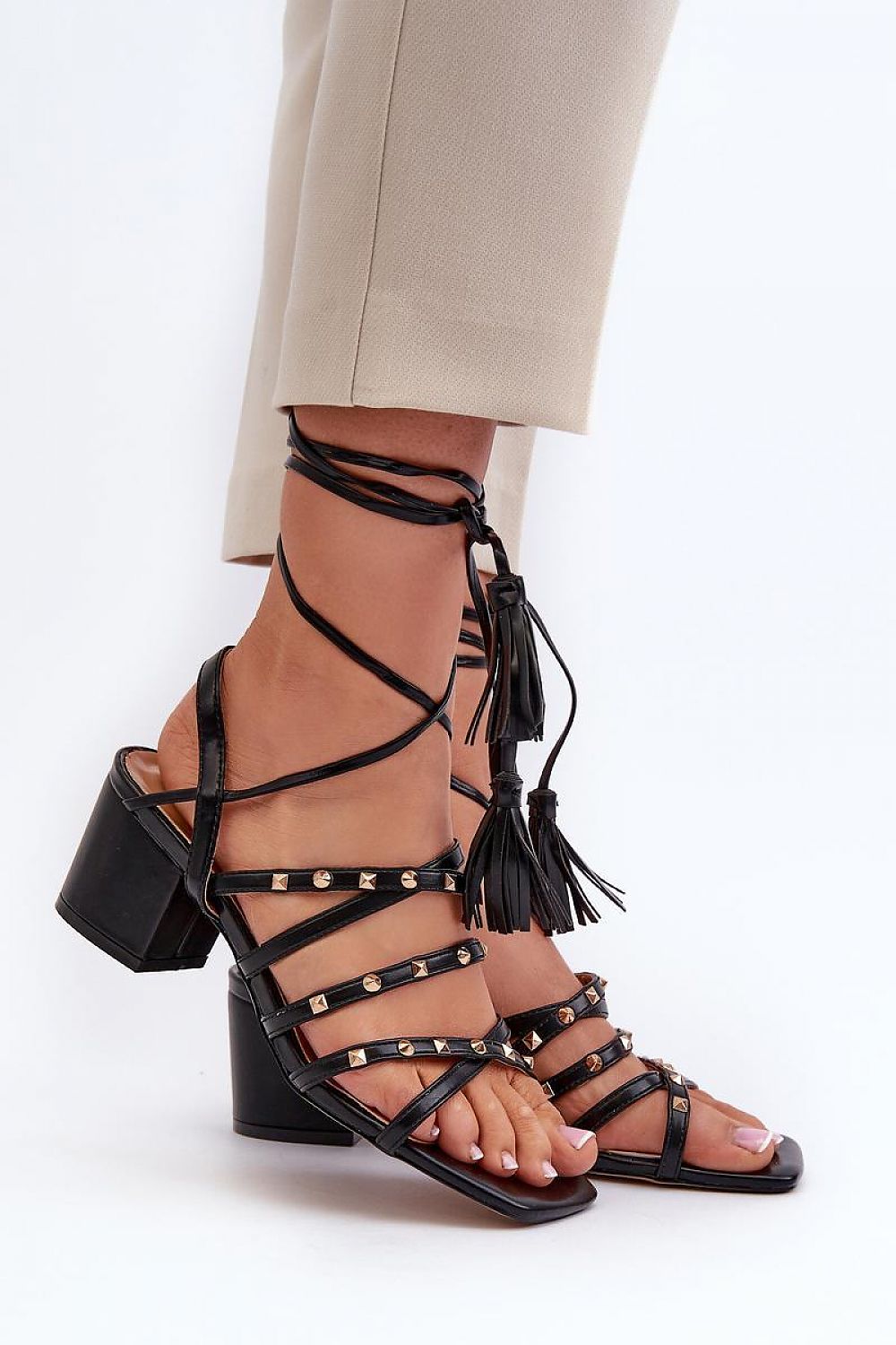 Sandales à talons Élégance Audacieuse noir | Zachoo